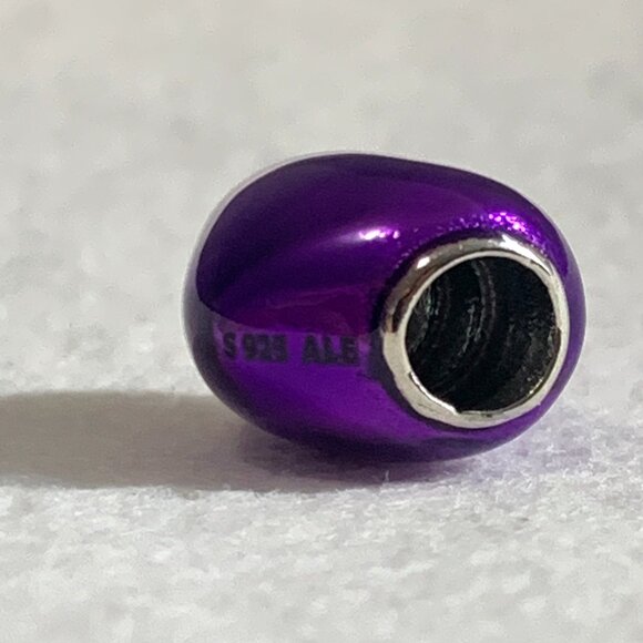 NEW Authentic Pandora METALLIC PURPLE Heart Charm 20137741 / Pandora Bracelet - Picture 7 of 7